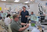 Dr. Tarnow teaching in a dental lab